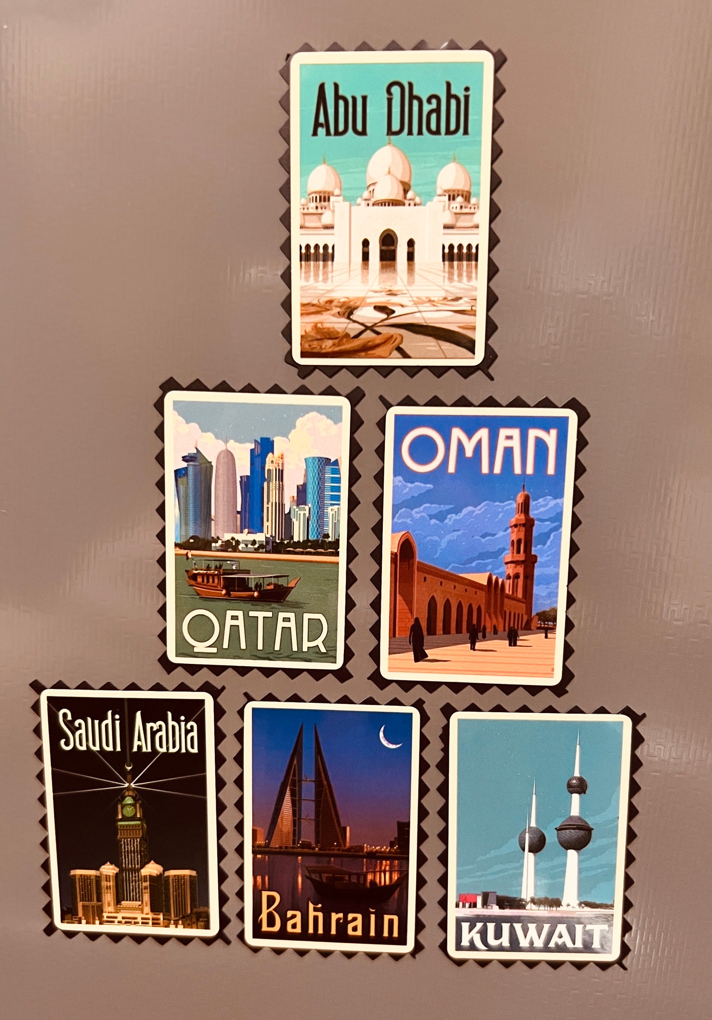 12 Stamp Magnets